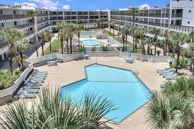 view of pool with a patio area