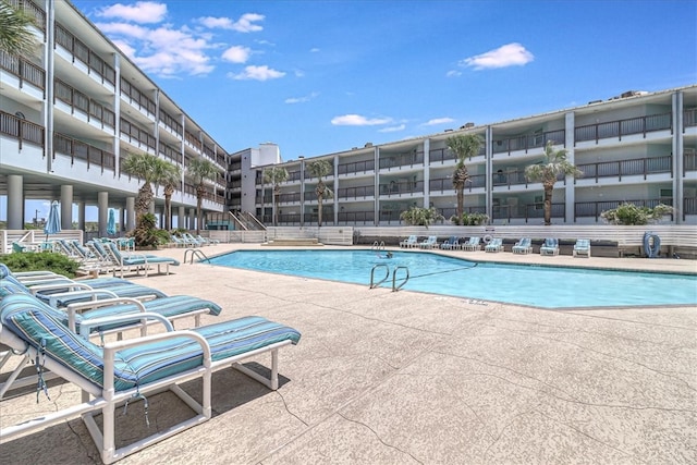 view of pool with a patio area