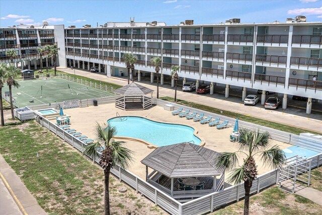 view of pool with a patio area