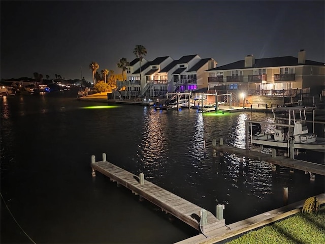 dock featuring a water view