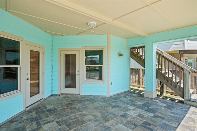 227 Windjammer St, Rockport, TX 78382 - view of patio / terrace featuring stairway