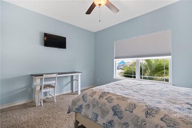 15229 Capstan St, Corpus Christi, TX 78418 - carpeted bedroom with baseboards and ceiling fan