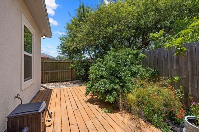 15229 Capstan St, Corpus Christi, TX 78418 - wooden terrace featuring a fenced backyard