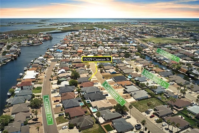 15229 Capstan St, Corpus Christi, TX 78418 - view of property location featuring a nearby body of water and nearby suburban area