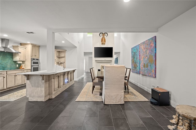 5418 Stonegate Way, Corpus Christi, TX 78411 - dining room with baseboards and recessed lighting
