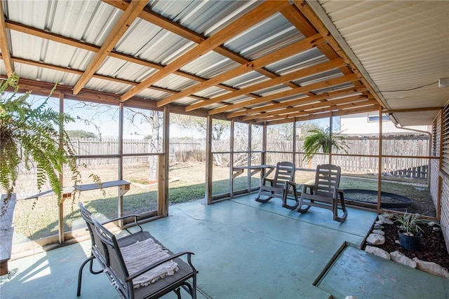 view of sunroom