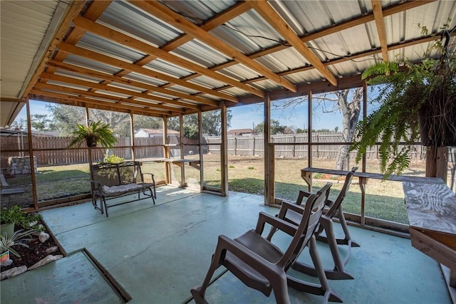 view of sunroom