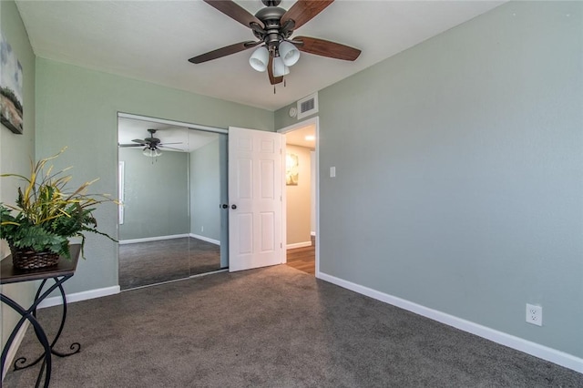 950 Susan Dr, Corpus Christi, TX 78412 - unfurnished bedroom with carpet flooring, baseboards, a closet, and ceiling fan