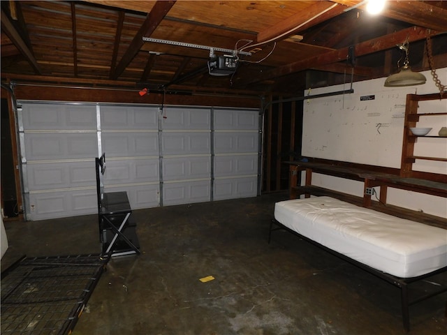 garage featuring a garage door opener