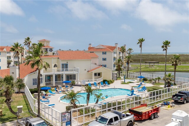 view of pool with a patio