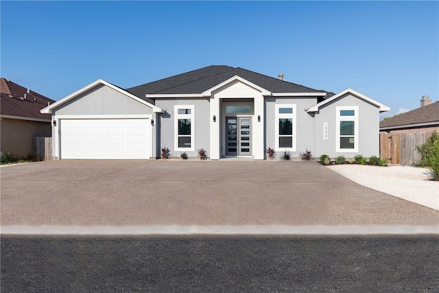 view of front of house featuring a garage