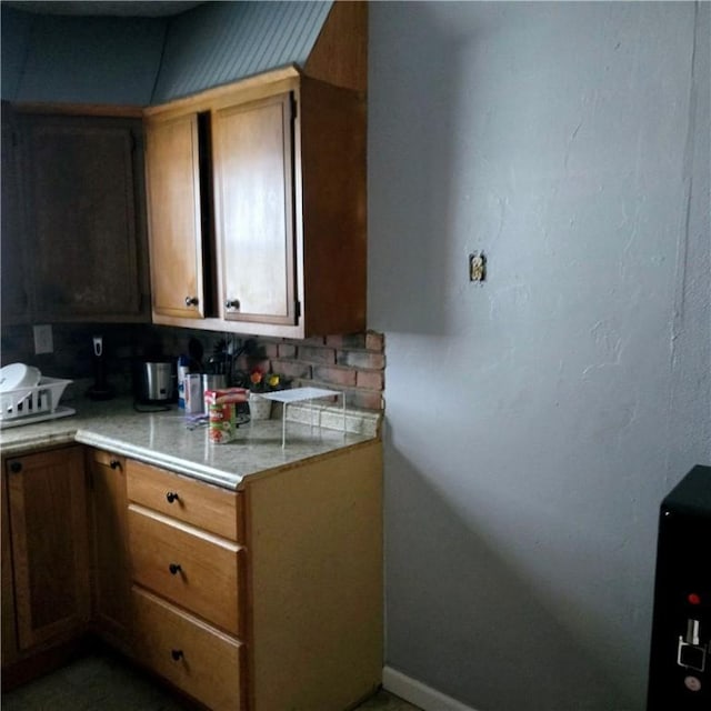 kitchen featuring light countertops