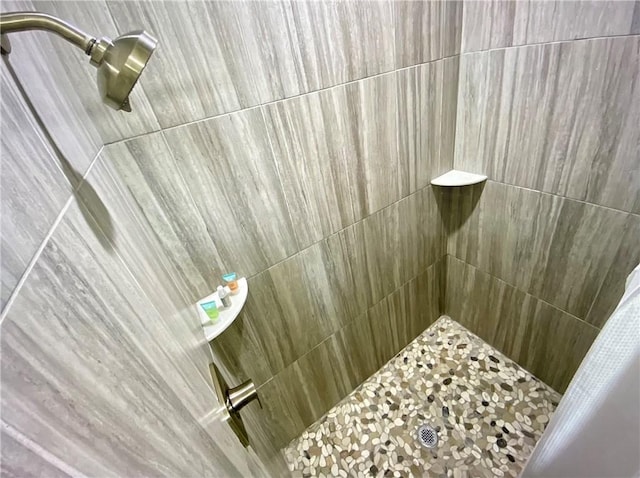 bathroom featuring walk in shower