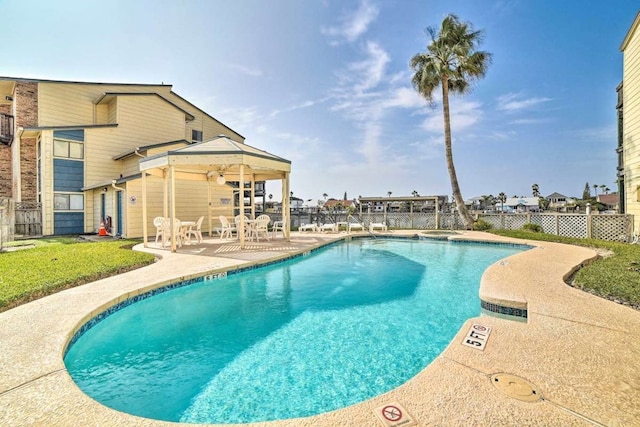 view of pool featuring a patio