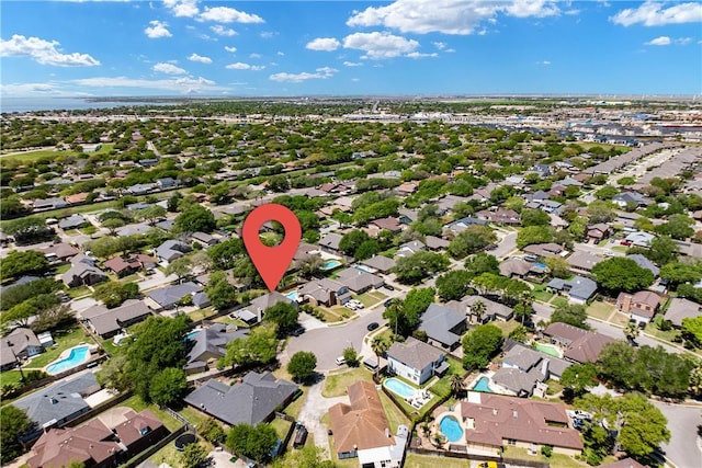 bird's eye view featuring a residential view
