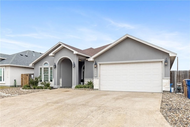 ranch-style house with a garage