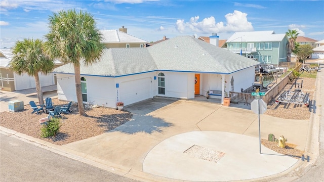 view of front of house with a patio area