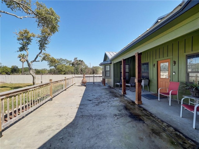 view of patio / terrace with a fenced backyard