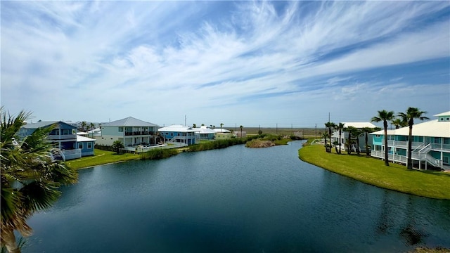 property view of water featuring a residential view