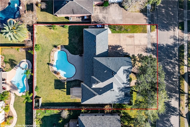 birds eye view of property