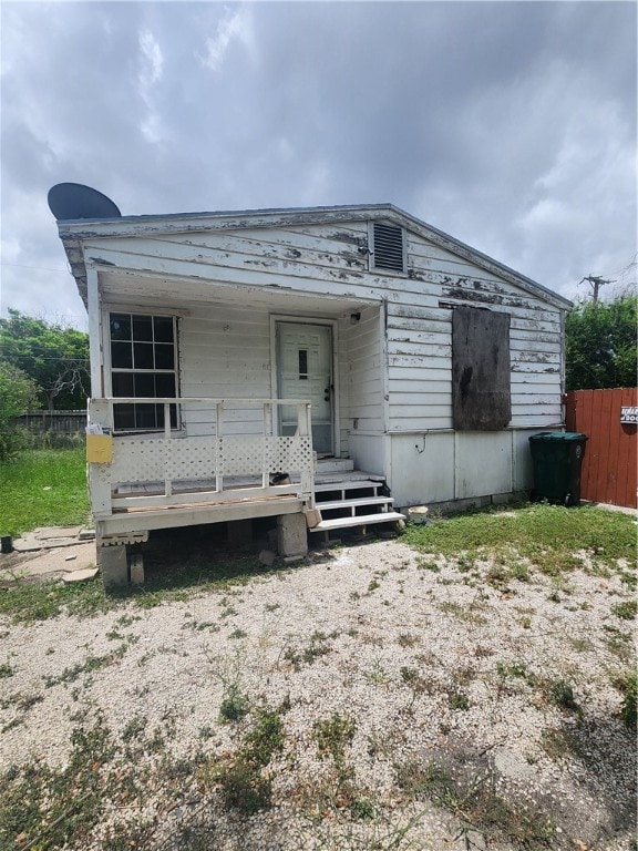 view of front of home