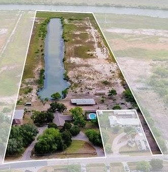 12308 Up River Rd, Corpus Christi, TX 78410 - aerial view of property's location featuring a large body of water