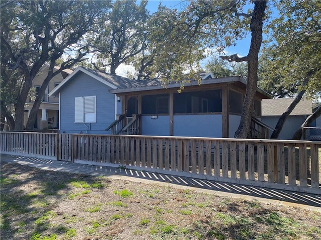 view of rear view of property