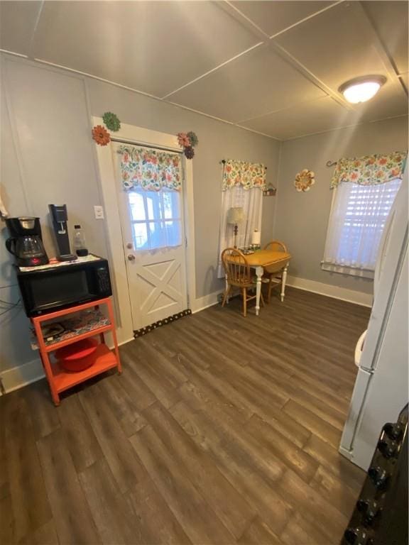 entrance foyer with dark wood-type flooring