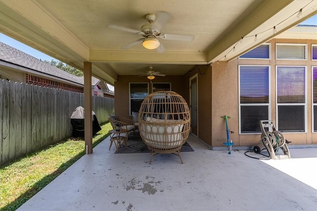 2618 Gentle Wind Ave, Corpus Christi, TX 78414 - view of patio / terrace with ceiling fan