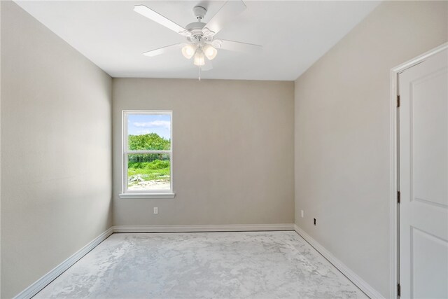 unfurnished room featuring ceiling fan