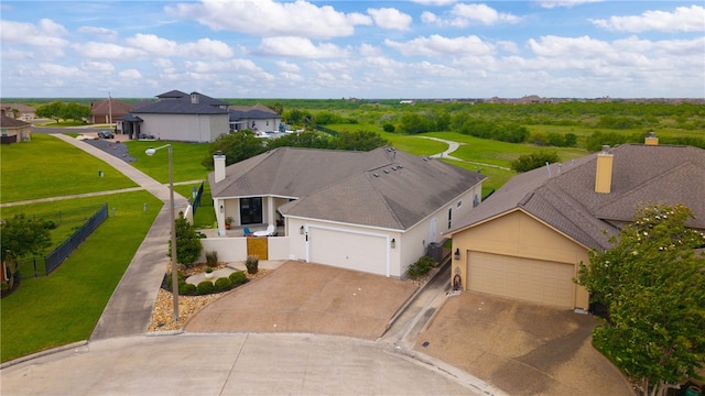 aerial view featuring a residential view