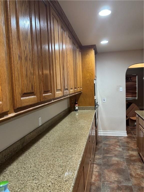 bar with light stone counters