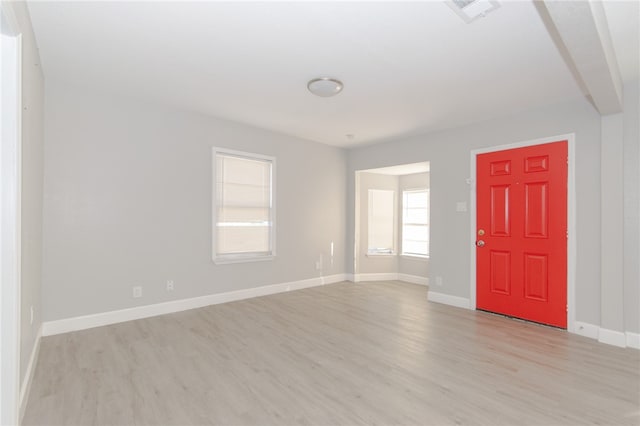 entryway featuring light hardwood / wood-style flooring