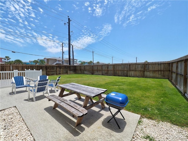 514 Royal Palm Dr, Port Aransas, TX 78373 - view of yard with outdoor dining area and a patio