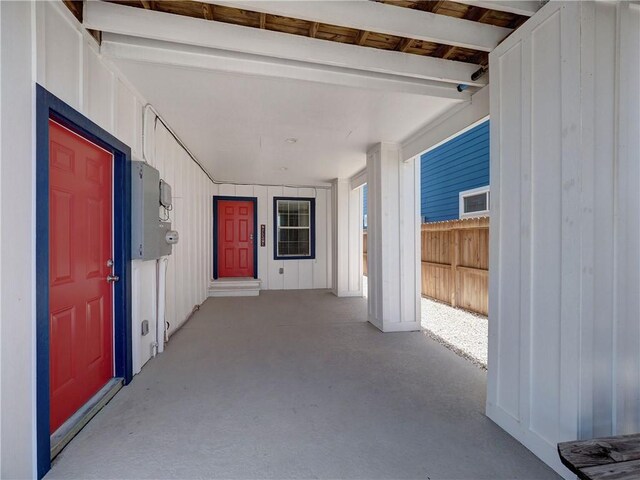 514 Royal Palm Dr, Port Aransas, TX 78373 - doorway to property with board and batten siding