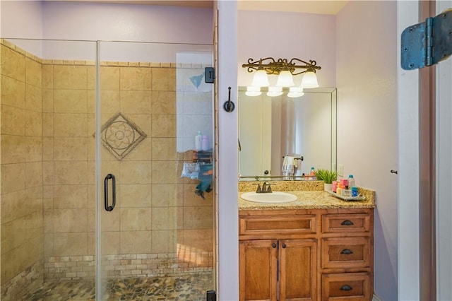 8401 Lago Vista Dr, Corpus Christi, TX 78414 - full bath featuring vanity and a stall shower