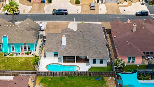 15822 Portillo Dr, Corpus Christi, TX 78418 - aerial view of property and surrounding area featuring a pool area