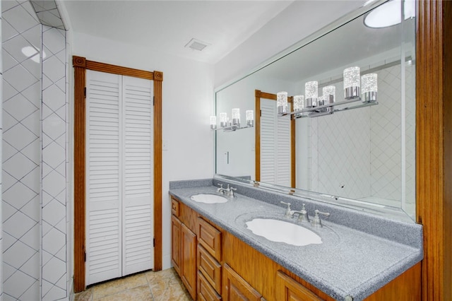 bathroom featuring vanity