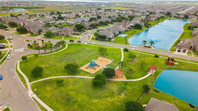 7502 Stampede Dr, Corpus Christi, TX 78414 - aerial perspective of suburban area featuring a pool