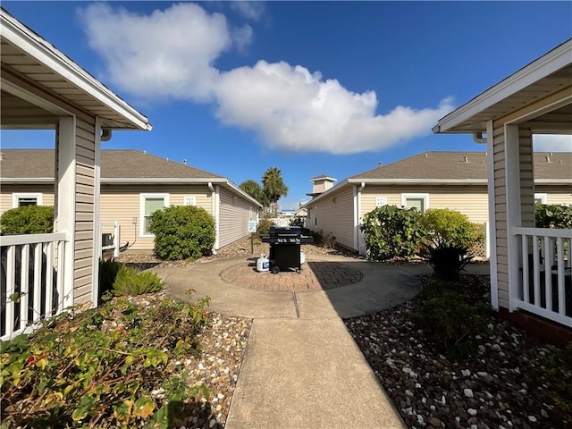 view of home's exterior with a patio area