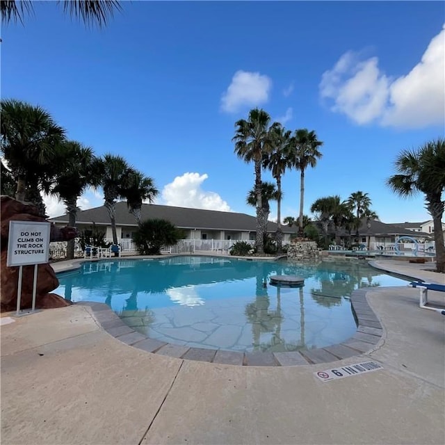 view of pool with a patio