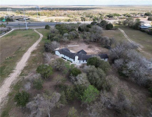 drone / aerial view with a rural view