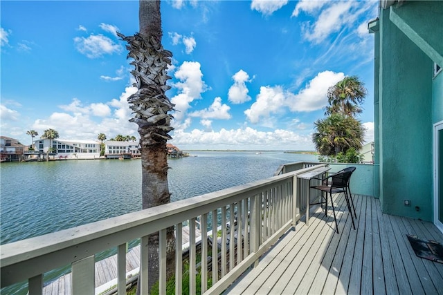 14300 Aloha St Unit 134, Corpus Christi, TX 78418 - wooden deck with a water view