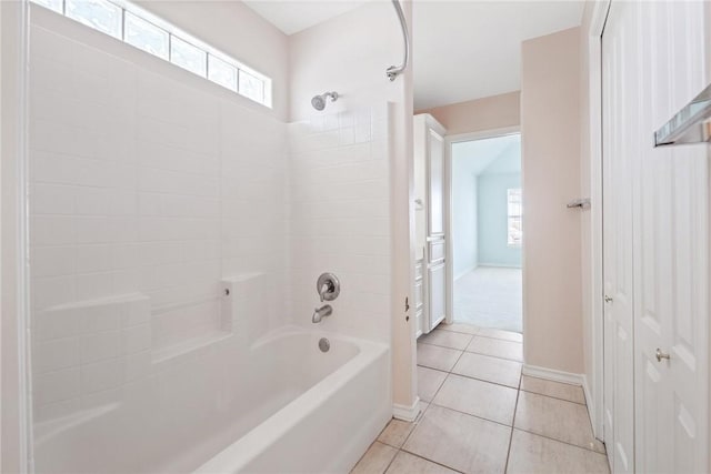 13534 Bullion Ct, Corpus Christi, TX 78418 - full bath with shower / bath combination, tile patterned flooring, and baseboards