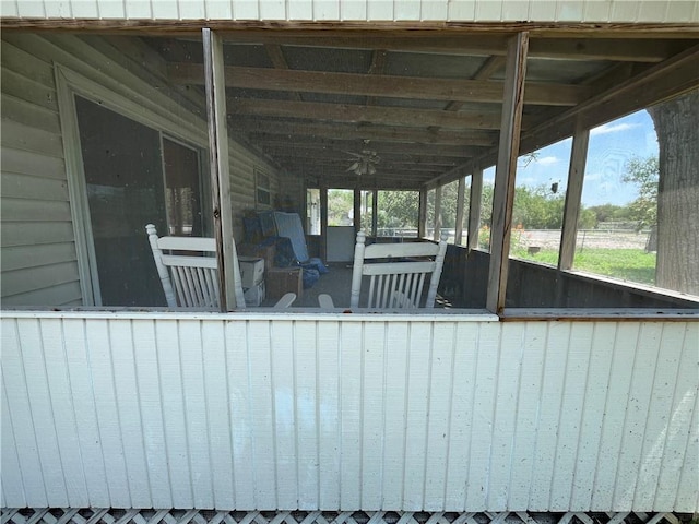 view of patio / terrace with ceiling fan