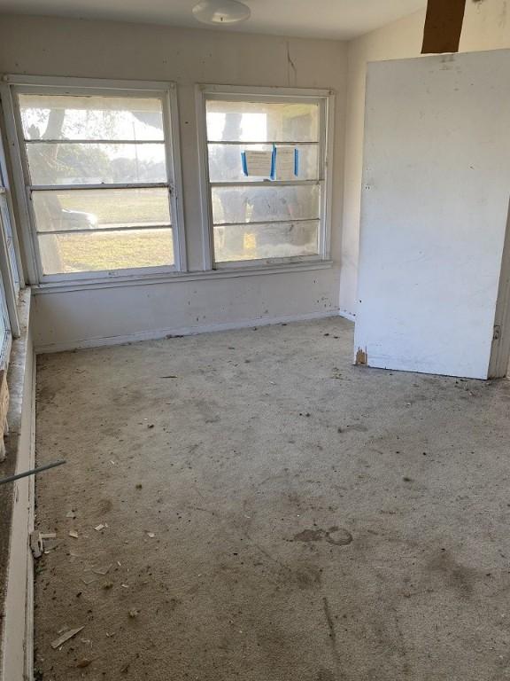 view of spare room