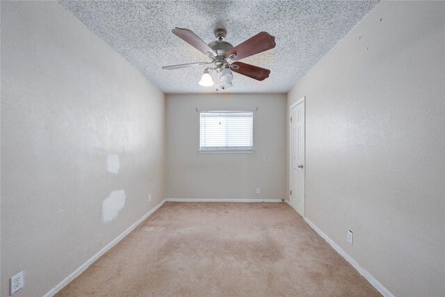 529 Blanco St, Taft, TX 78390 - carpeted empty room with ceiling fan and a textured ceiling