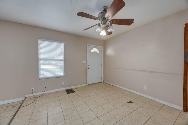 529 Blanco St, Taft, TX 78390 - foyer featuring ceiling fan and light tile patterned flooring