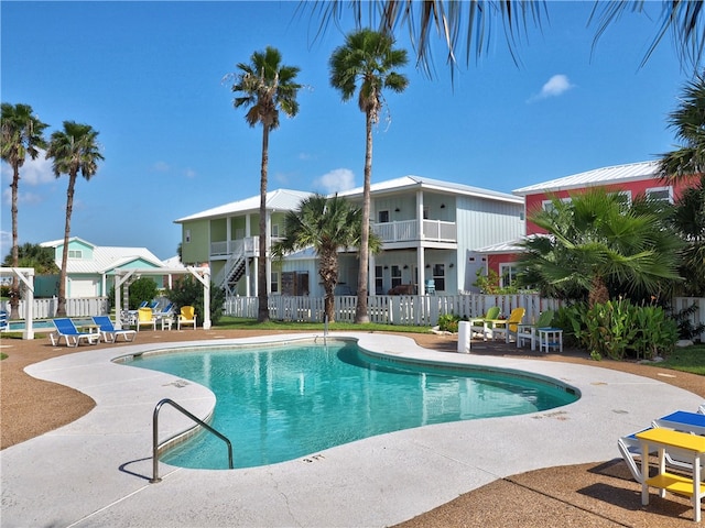 view of pool with a patio area