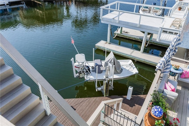 15342 Cartagena Ct, Corpus Christi, TX 78418 - dock with a water view and boat lift